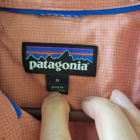 Patagonia short sleeve collared button shirt orange medium - Picture 7 of 13